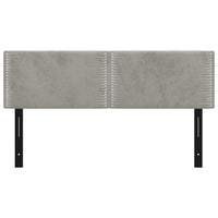 Testiere 2 pz Grigio Chiaro 72x5x78/88 cm in Velluto 351167