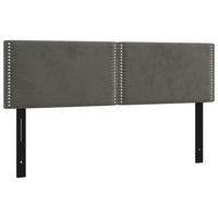 Testiere 2 pz Grigio Scuro 72x5x78/88 cm in Velluto 351168