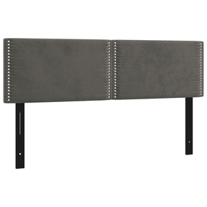 Testiere 2 pz Grigio Scuro 72x5x78/88 cm in Velluto 351168