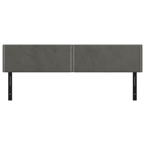 Testiera 2 pz Grigio Scuro 80x5x78/88 cm in Velluto 351174