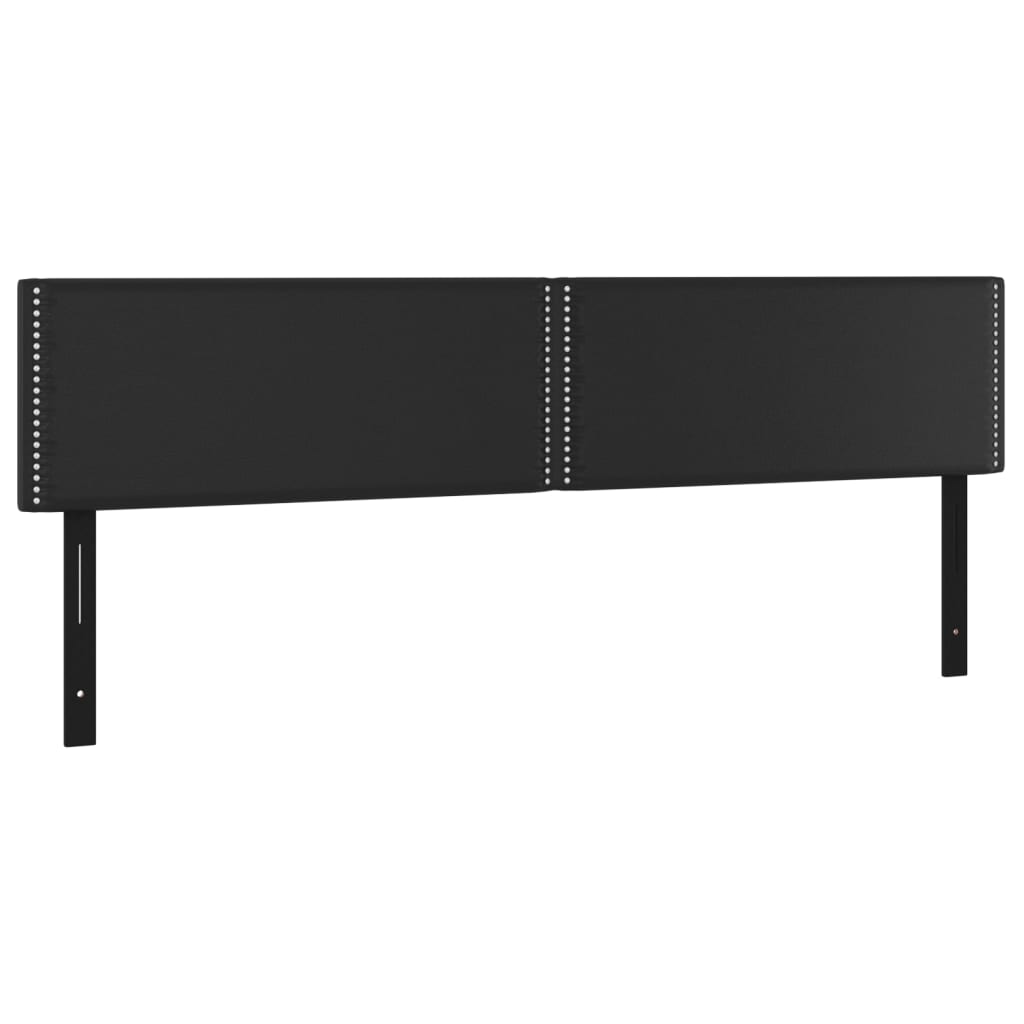 Testiera 2 pz Nero 90x5x78/88 cm in Similpelle 351177