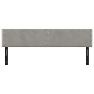 Testiera 2 pz Grigio Chiaro 90x5x78/88 cm in Velluto 351179