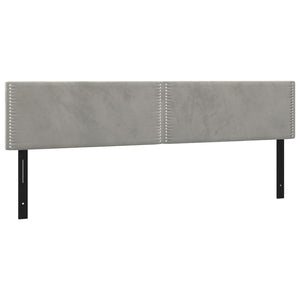 Testiere 2 pz Grigio Chiaro 100x5x78/88 cm in Velluto 351185