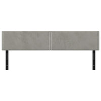 Testiere 2 pz Grigio Chiaro 100x5x78/88 cm in Velluto 351185