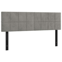 Testiere 2 pz Grigio Chiaro 72x5x78/88 cm in Velluto 351193