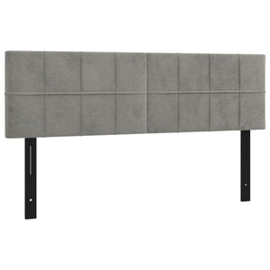 Testiere 2 pz Grigio Chiaro 72x5x78/88 cm in Velluto 351193