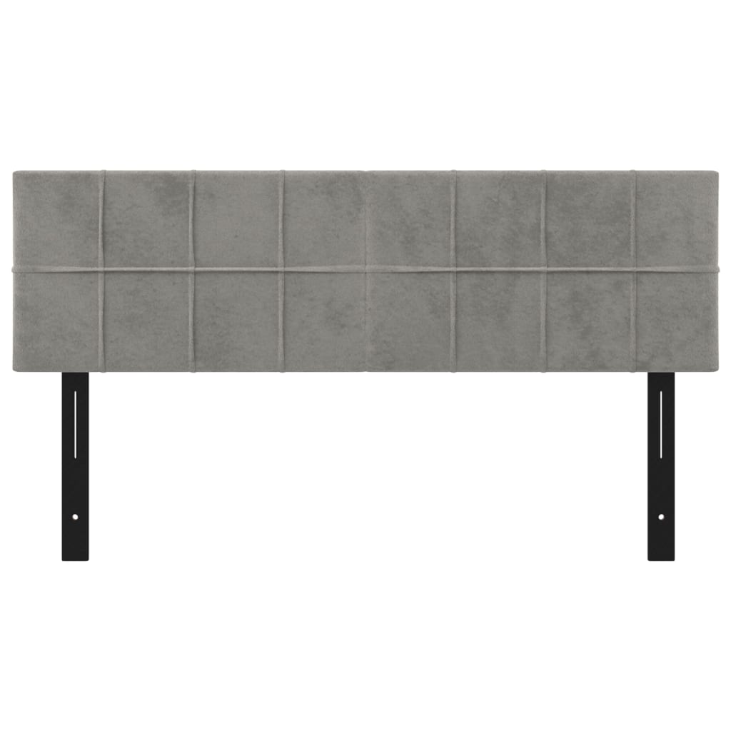 Testiere 2 pz Grigio Chiaro 72x5x78/88 cm in Velluto 351193