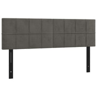 Testiere 2 pz Grigio Scuro 72x5x78/88 cm in Velluto 351194