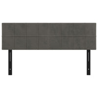 Testiere 2 pz Grigio Scuro 72x5x78/88 cm in Velluto 351194