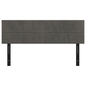 Testiere 2 pz Grigio Scuro 72x5x78/88 cm in Velluto 351194