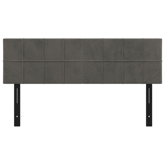 Testiere 2 pz Grigio Scuro 72x5x78/88 cm in Velluto 351194