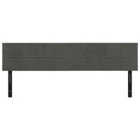 Testiere 2 pz Grigio Scuro 100x5x78/88 cm in Velluto 351206