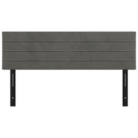 Testiere 2 pz Grigio Scuro 72x5x78/88 cm in Velluto 351214