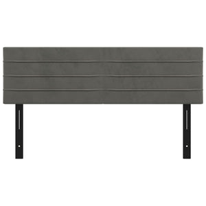 Testiere 2 pz Grigio Scuro 72x5x78/88 cm in Velluto 351214