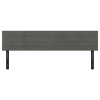 Testiera 2 pz Grigio Scuro 80x5x78/88 cm in Velluto 351218