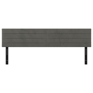 Testiera 2 pz Grigio Scuro 80x5x78/88 cm in Velluto 351218