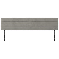 Testiera 2 pz Grigio Chiaro 90x5x78/88 cm in Velluto 351221