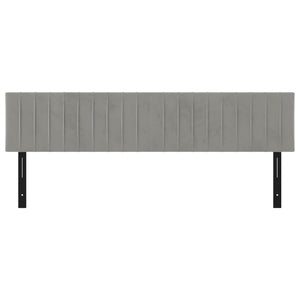 Testiera 2 pz Grigio Chiaro 80x5x78/88 cm in Velluto 351237