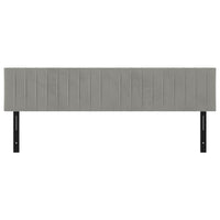 Testiere 2 pz Grigio Chiaro 100x5x78/88 cm in Velluto 351245