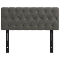 Testiere Grigio Scuro 100x7x78/88 cm in Velluto 351250