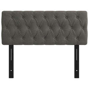 Testiere Grigio Scuro 100x7x78/88 cm in Velluto 351250