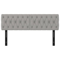 Testiere 2 pz Grigio Chiaro 72x7x78/88 cm in Tessuto 351251