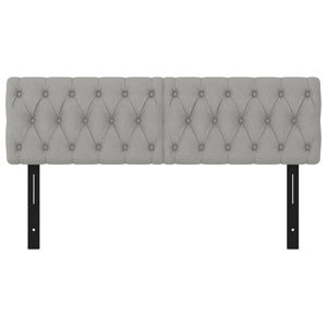 Testiera 2 pz Grigio Chiaro 80x7x78/88 cm in Tessuto 351255