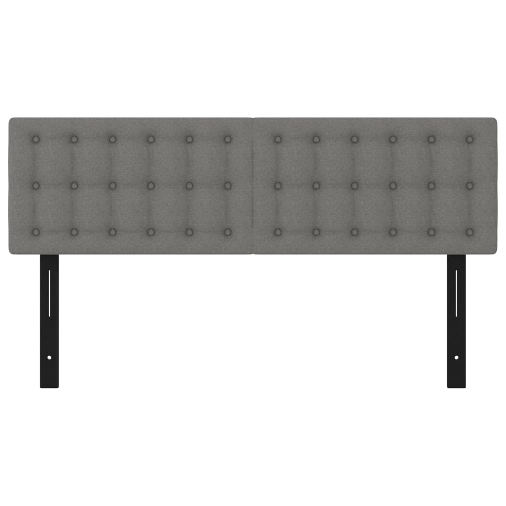 Testiere 2 pz Grigio Scuro 72x5x78/88 cm in Tessuto 351274