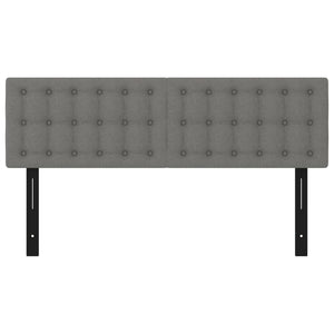 Testiere 2 pz Grigio Scuro 72x5x78/88 cm in Tessuto 351274