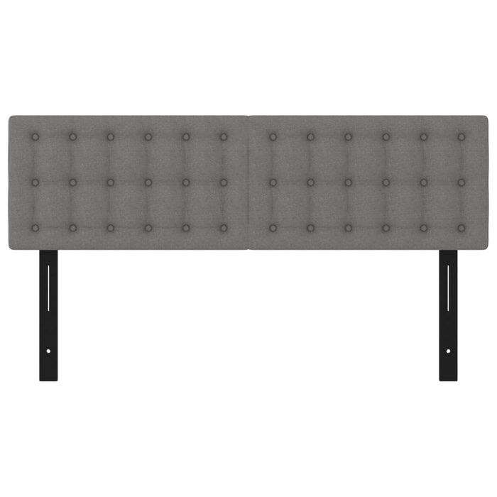 Testiere 2 pz Grigio Scuro 72x5x78/88 cm in Tessuto 351274