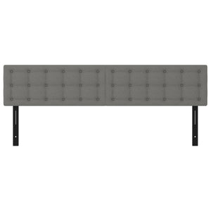 Testiera 2 pz Grigio Scuro 80x5x78/88 cm in Tessuto 351280