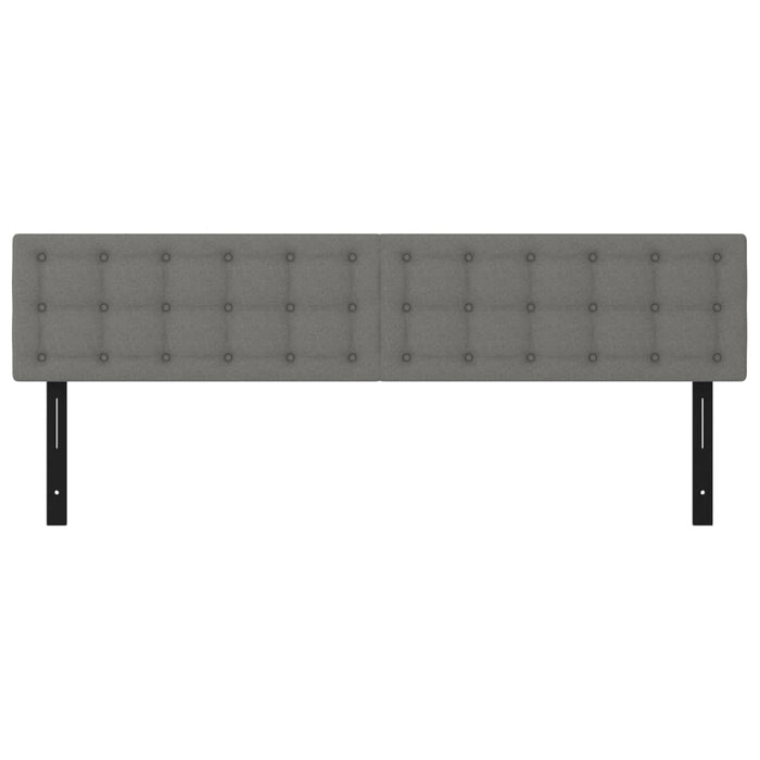 Testiera 2 pz Grigio Scuro 80x5x78/88 cm in Tessuto 351280