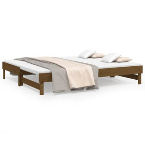 Dormeuse Estraibile senza Materasso Marrone Ambra 2x(90x200) cm 823382