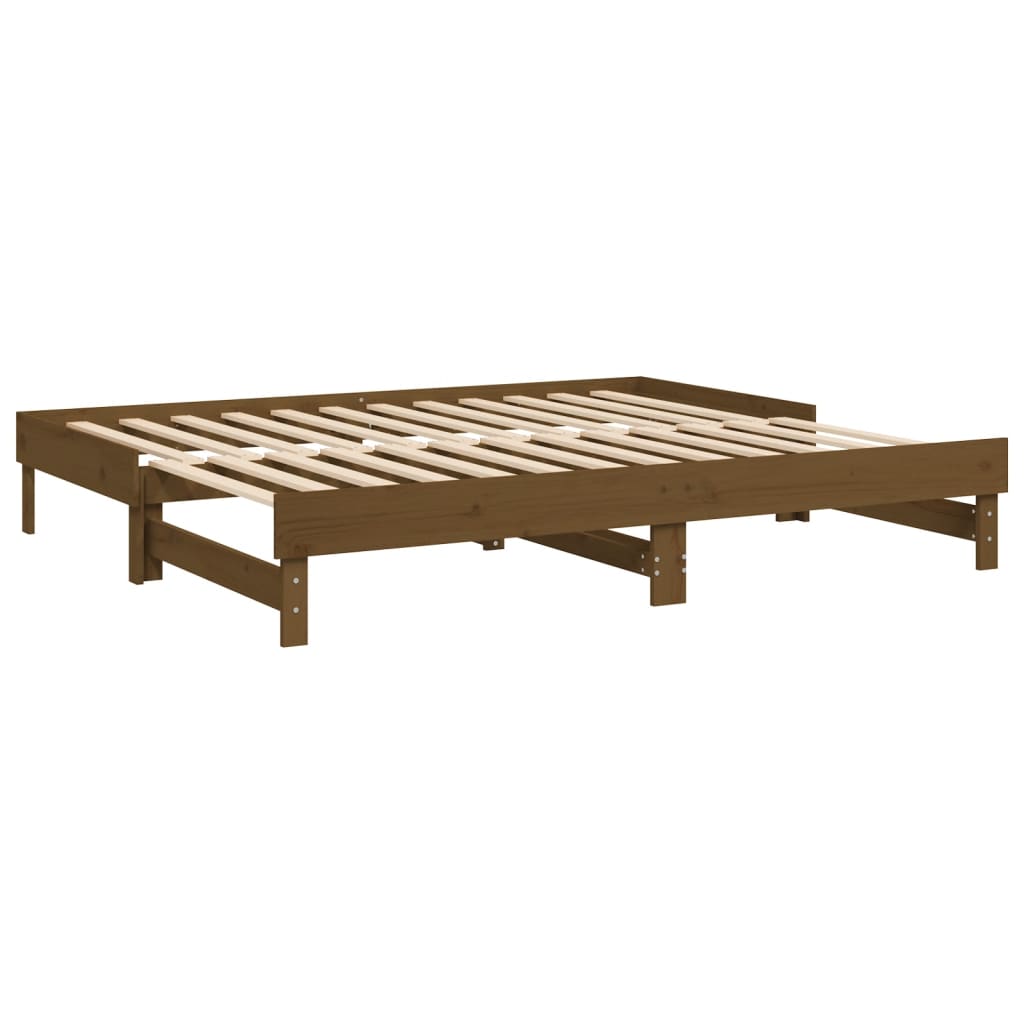 Dormeuse Estraibile senza Materasso Marrone Ambra 2x(90x200) cm 823382