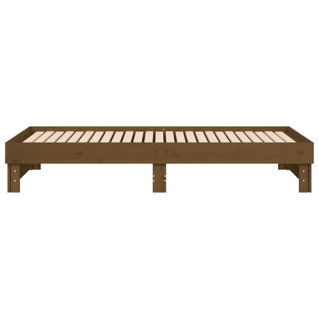 Dormeuse Estraibile senza Materasso Marrone Ambra 2x(90x200) cm 823382