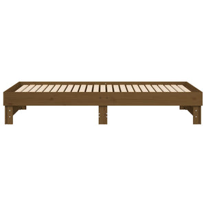 Dormeuse Estraibile senza Materasso Marrone Ambra 2x(90x200) cm 823382