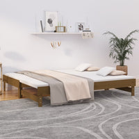 Dormeuse Estraibile senza Materasso Marrone Ambra 2x(90x200) cm 823382