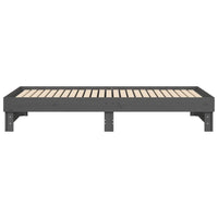 Dormeuse Estraibile Grigia 2x(80x200) cm Legno Massello di Pino 823386