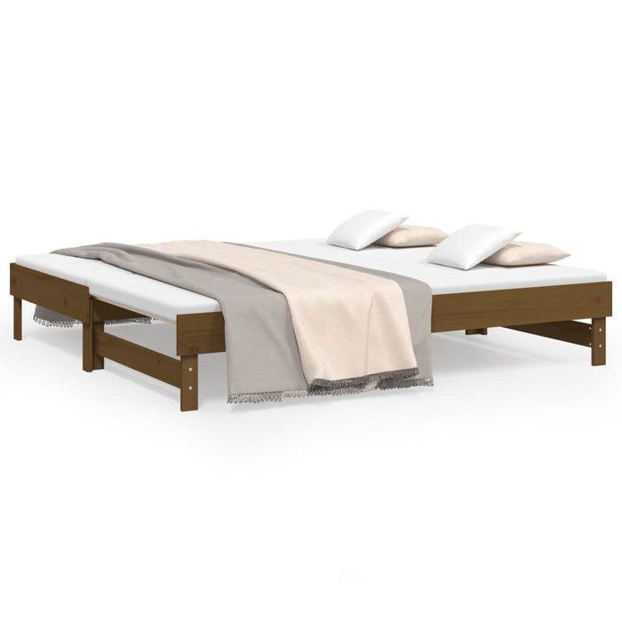 Dormeuse Estraibile Miele 2x(90x190) cm Legno Massello di Pinocod mxl 127498