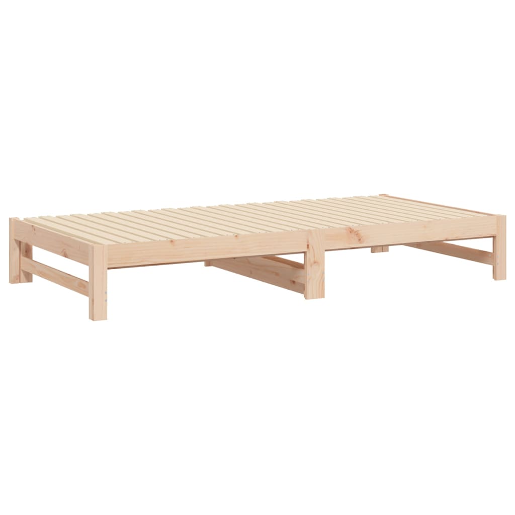 Dormeuse Estraibile 2x(100x200) cm Legno Massello di Pino 823399
