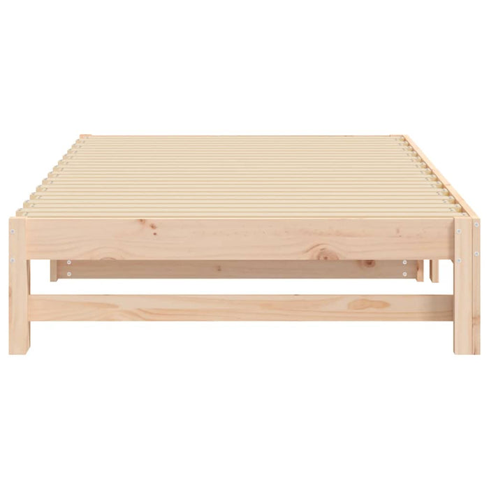 Dormeuse Estraibile 2x(100x200) cm Legno Massello di Pino 823399