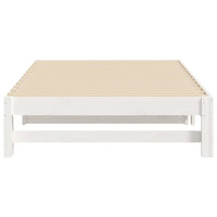 Dormeuse Estraibile Bianca 2x(100x200)cm Legno Massello di Pino cod mxl 40273