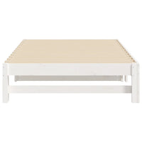 Dormeuse Estraibile Bianca 2x(90x200) cm Legno Massello di Pino 823405