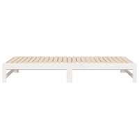 Dormeuse Estraibile Bianca 2x(80x200) cm Legno Massello di Pino 823410
