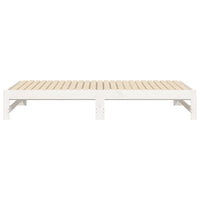 Dormeuse Estraibile Bianca 2x(90x190) cm Legno Massello di Pino 823415