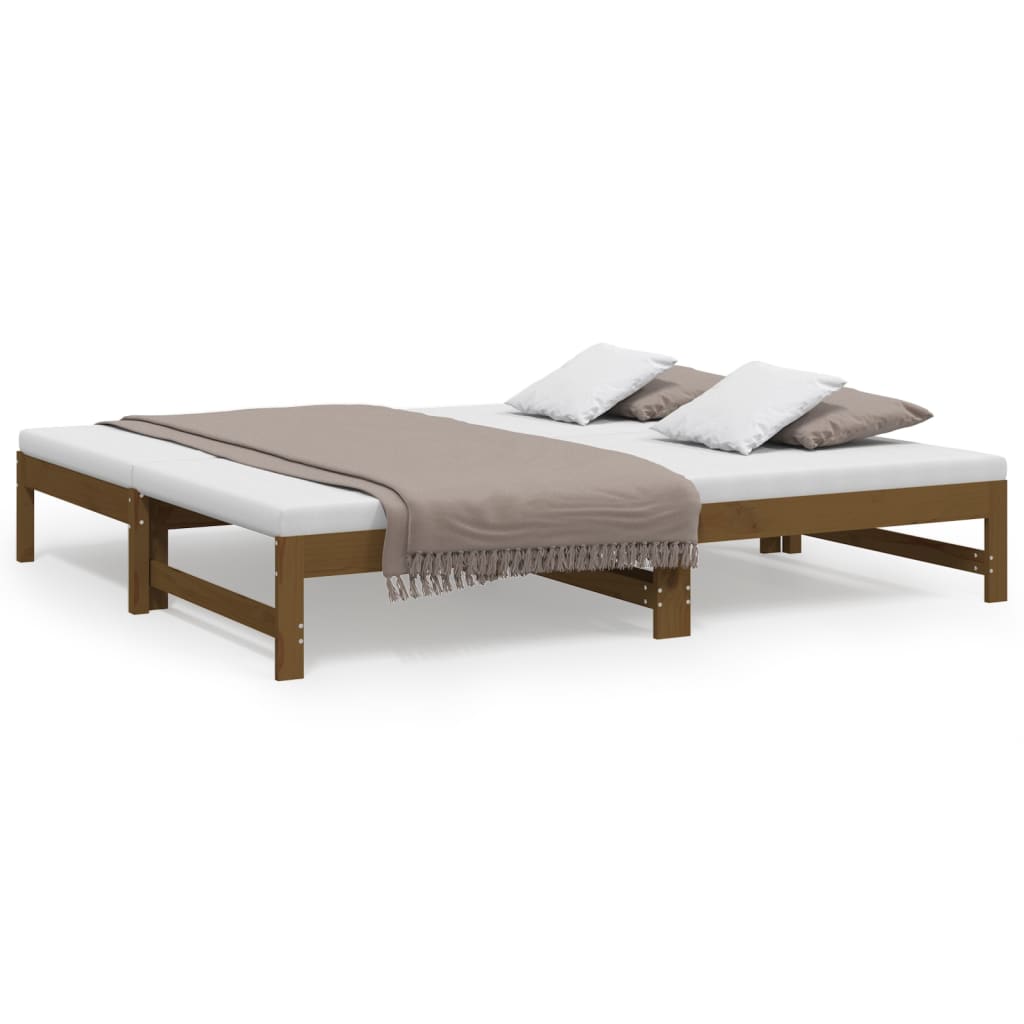 Dormeuse Estraibile Ambra 2x(90x190) cm Legno Massello di Pino 823417