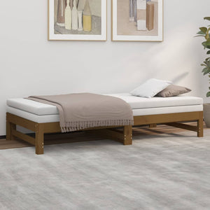 Dormeuse Estraibile Ambra 2x(90x190) cm Legno Massello di Pino 823417