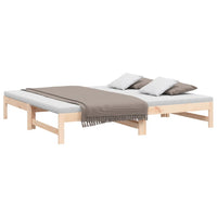 Dormeuse Estraibile 2x(75x190) cm Legno Massello di Pino cod mxl 41580