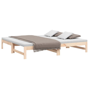 Dormeuse Estraibile 2x(75x190) cm Legno Massello di Pino cod mxl 41580