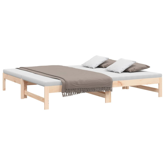 Dormeuse Estraibile 2x(75x190) cm Legno Massello di Pino 823419